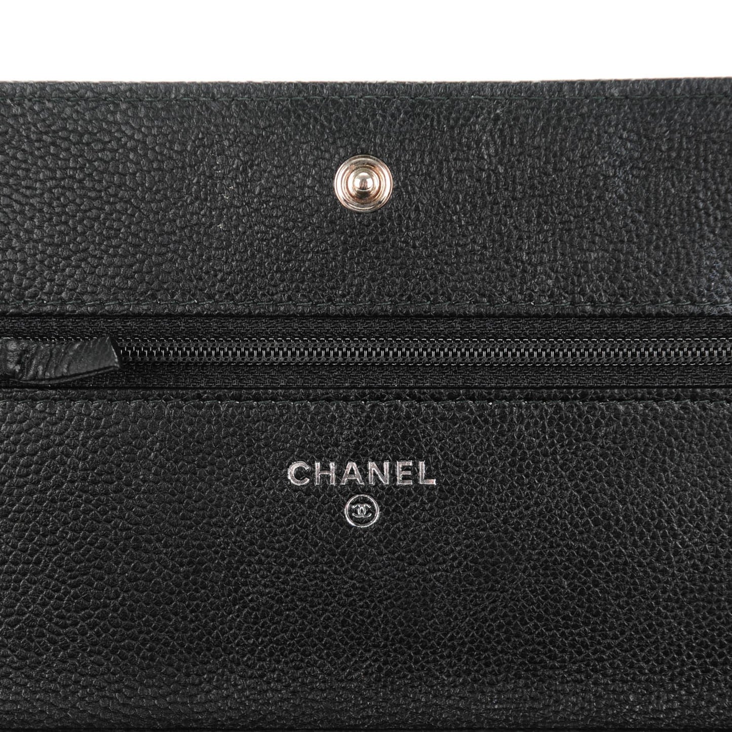Caviar Quilted Boy Wallet On Chain WOC Black