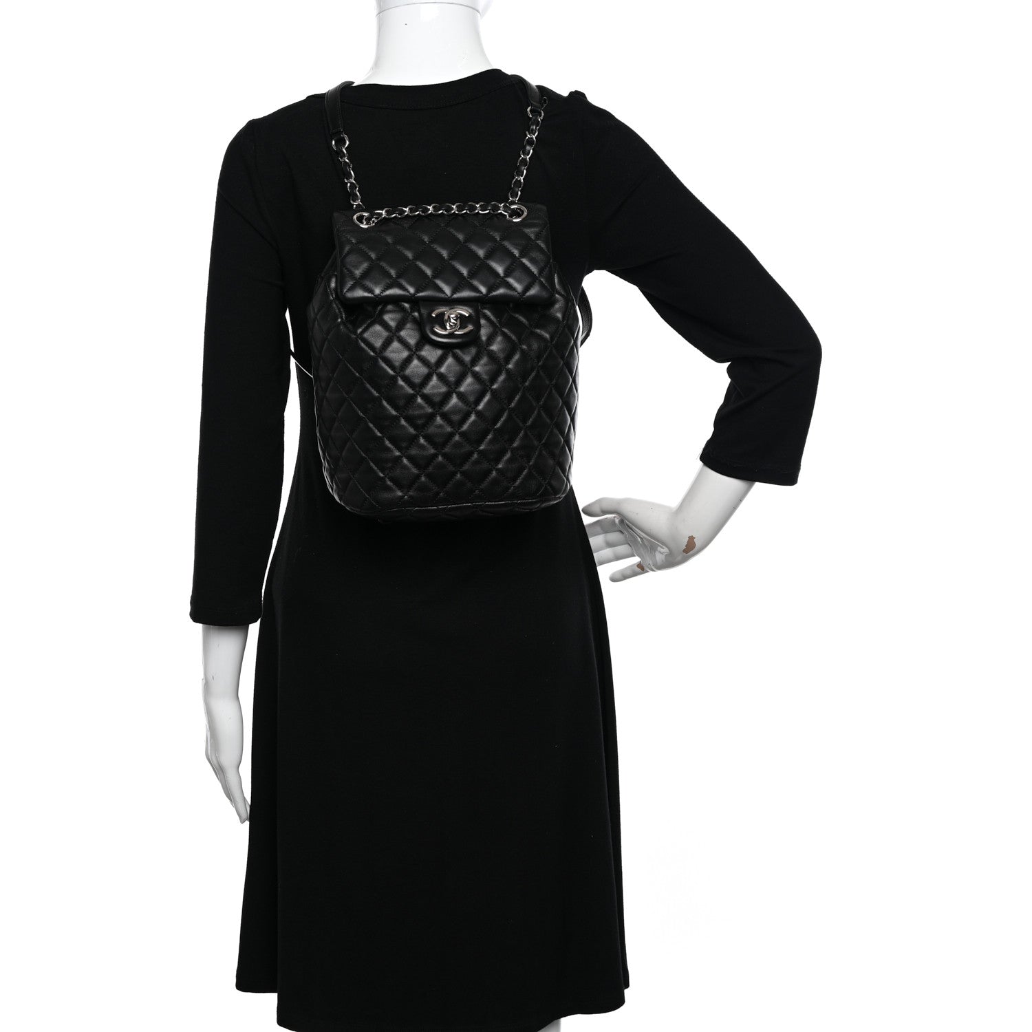 Chanel Lambskin Quilted Small Urban Spirit Backpack Black 2 of 11