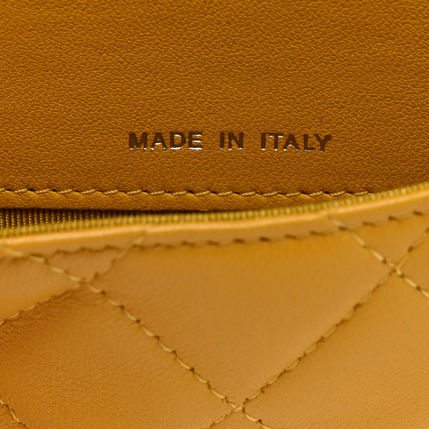 Lambskin Quilted Medium Flap Wallet Yellow