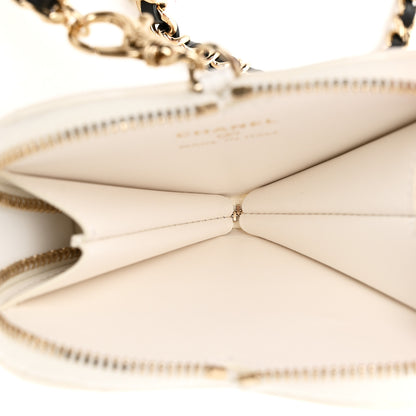 Chanel Patent Calfskin Resin Quilted CC Heart Clutch With Chain Black 8 of 17