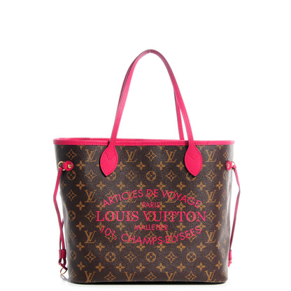 Louis Vuitton Monogram Articles de Voyage Ikat Neverfull MM Rose Indien 1 of 7