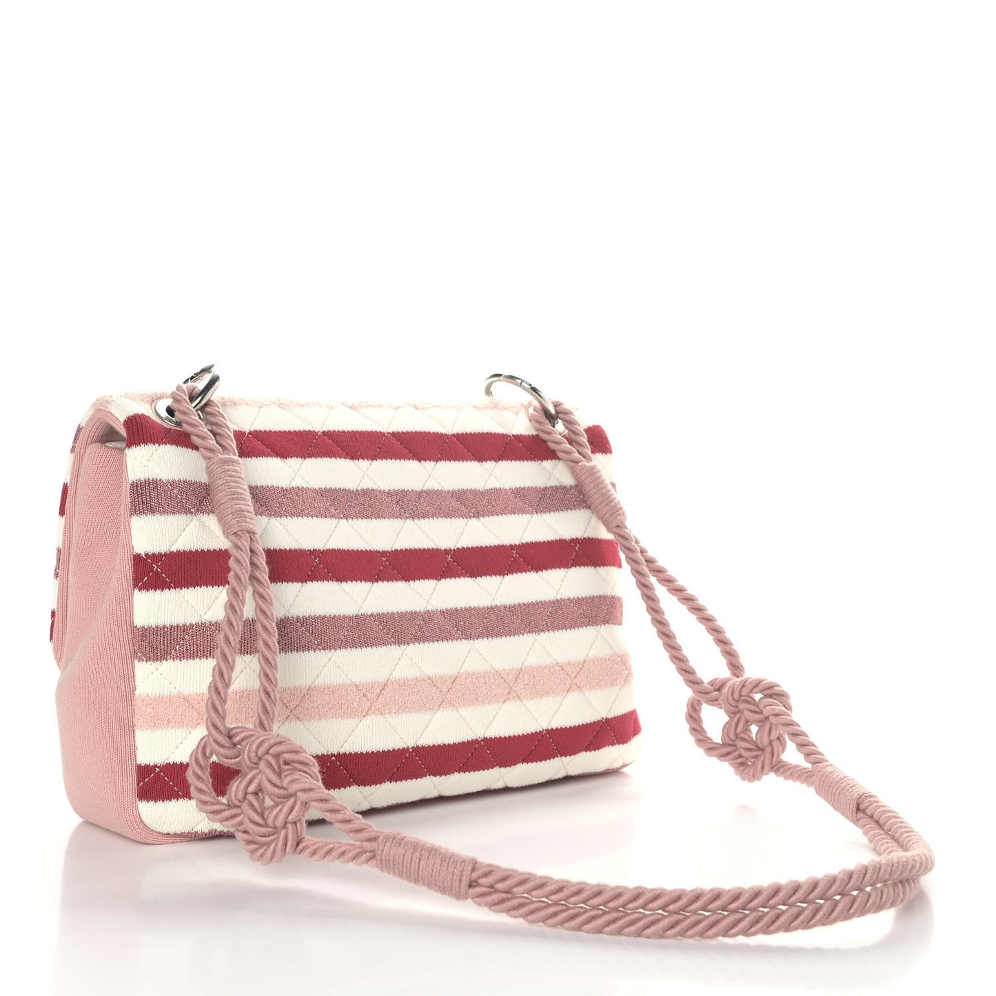 Jersey Felt Quilted Jumbo Flap Red White Pink