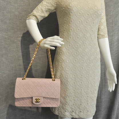 Chanel Lambskin Medium Double Flap Pink GHW 3 of 11