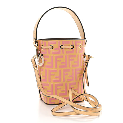 Fendi Vitello Liberty F is Fendi Bi-Color FF 1974 Embossed Mini Mon Tresor Bucket Bag Savana Lollypop 3 of 9