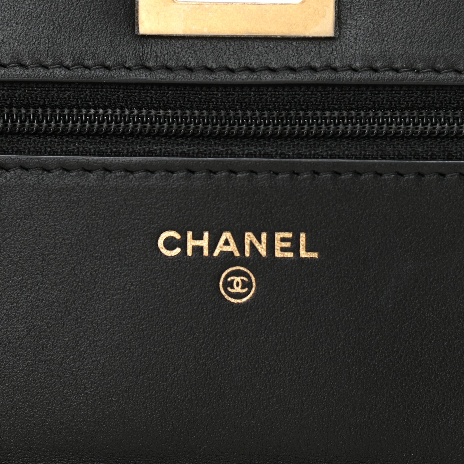 Chanel Aged Calfskin Quilted Lucky Charms 2.55 Reissue Wallet On Chain WOC Black 6 of 12
