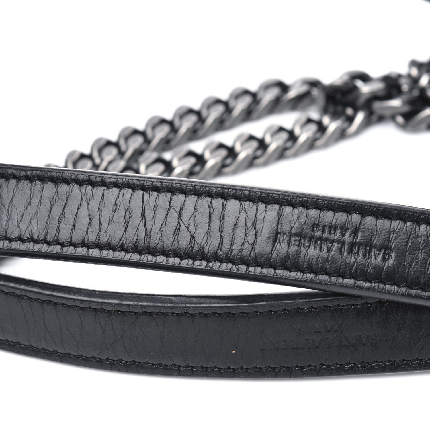 Saint Laurent Crinkled Calfskin Matelasse Monogram Medium Niki Chain Satchel Black 17 of 17