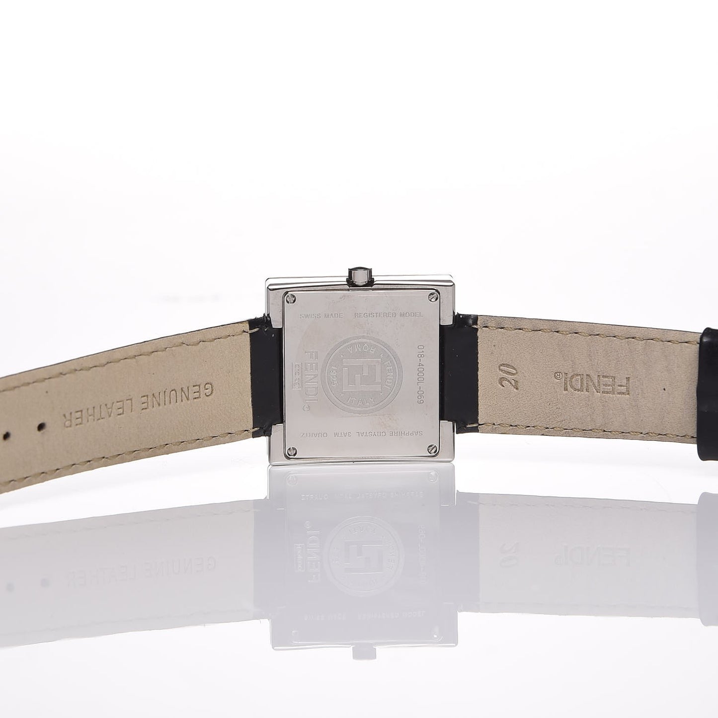 Stainless Steel Calfskin 24mm FendiMania Quartz Watch