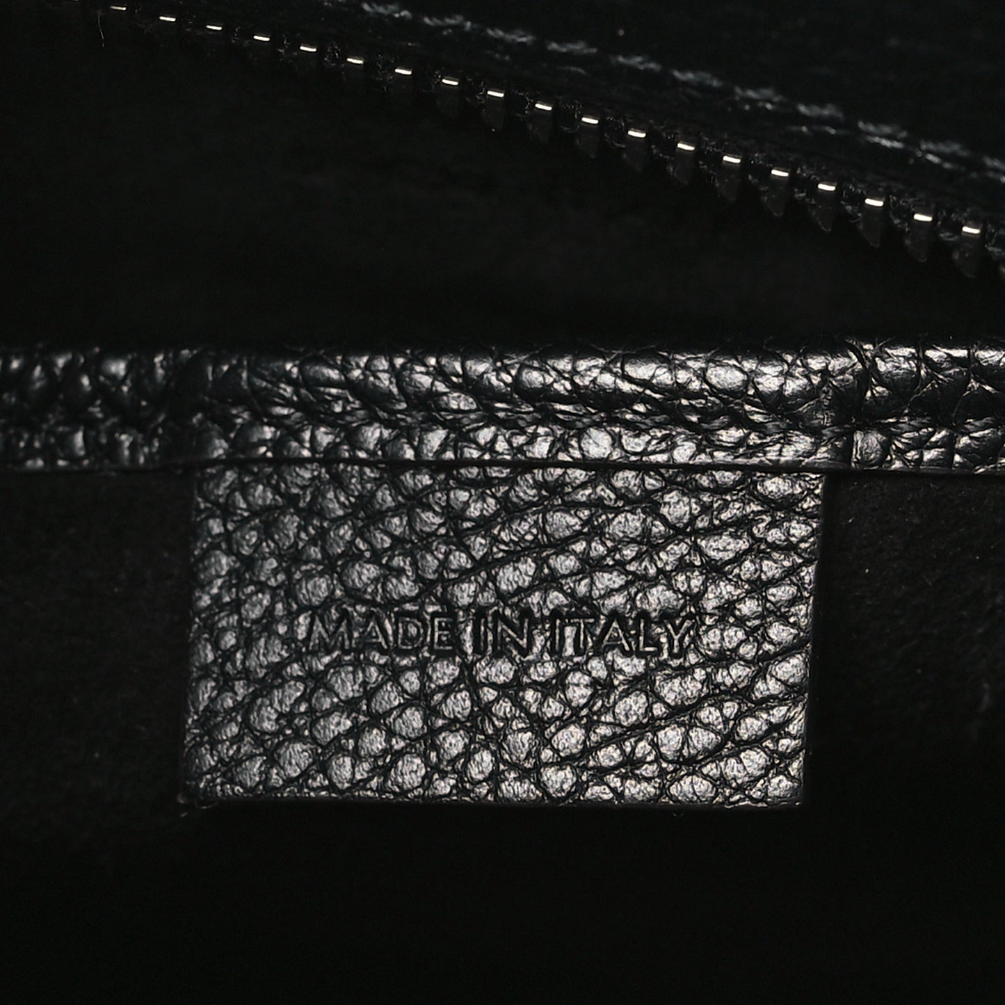 Drummed Calfskin Nano Luggage Black