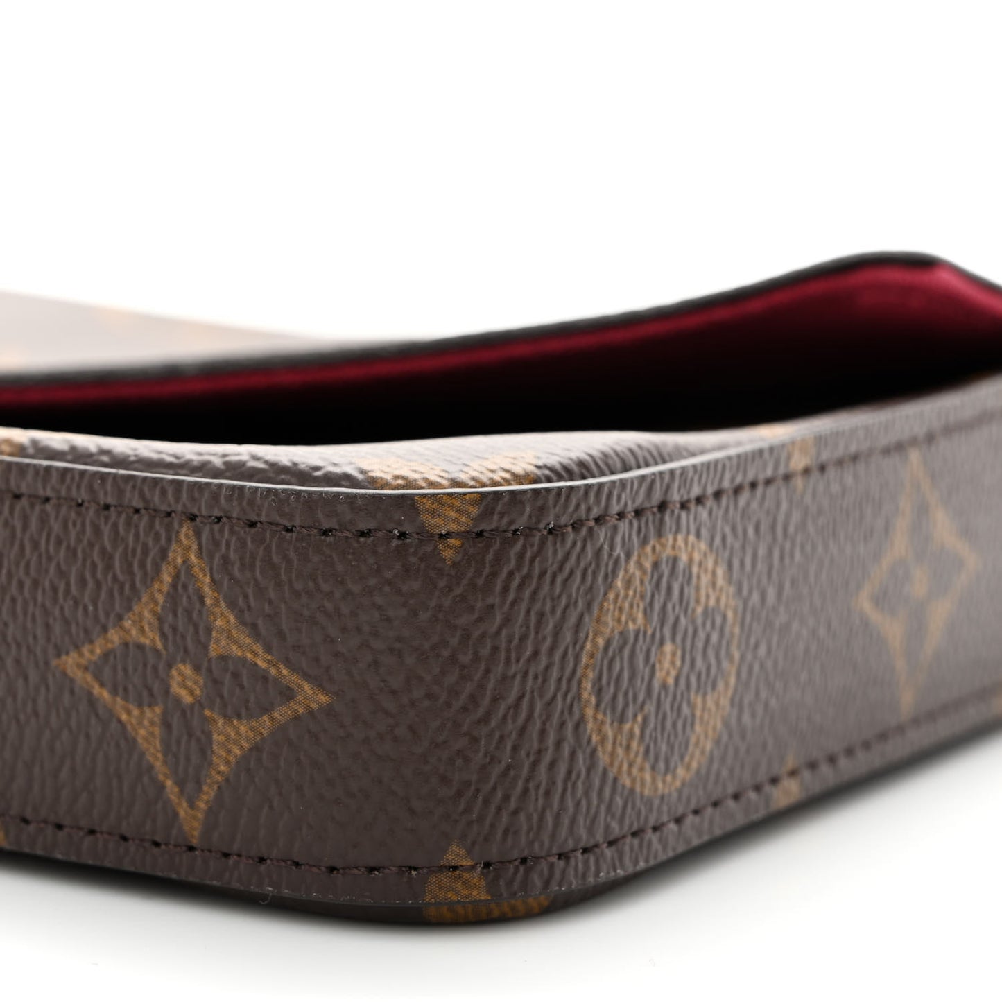 Monogram Pochette Felicie Chain Wallet Fuchsia