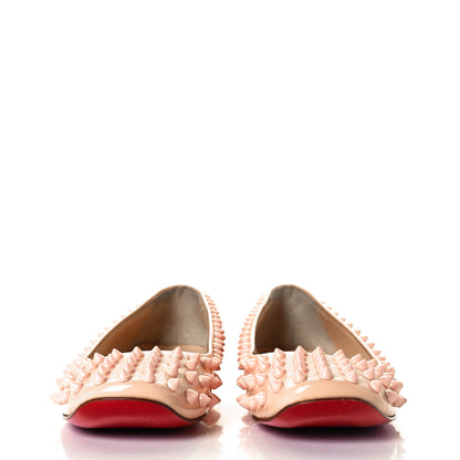 Christian Louboutin Patent Gozul Spikes Flats 36.5 Nude 3 of 11