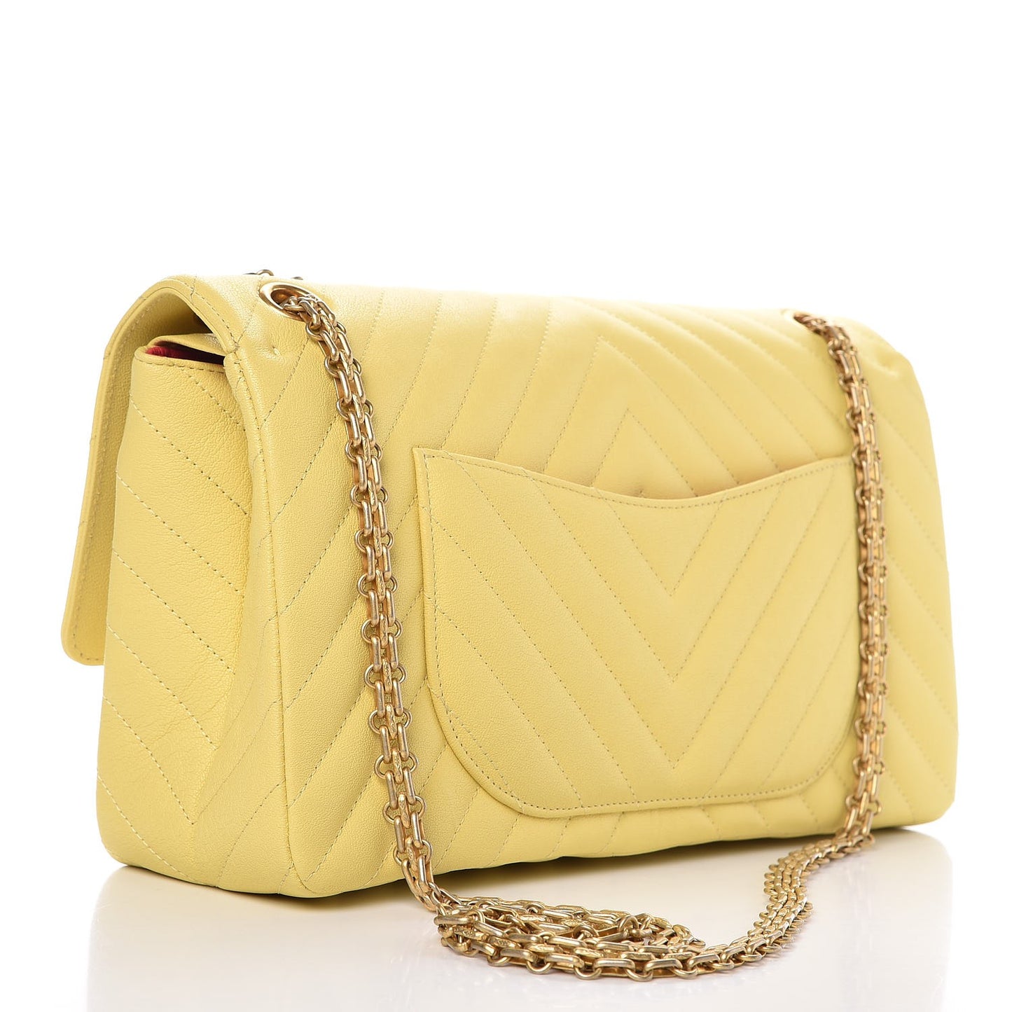 Sheepskin Chevron Quilted 2.55 Reissue 226 Flap Yellow