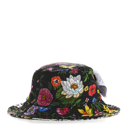 Gucci Printed Silk Flora Reversible Bucket Hat 58 Multicolor 7 of 13