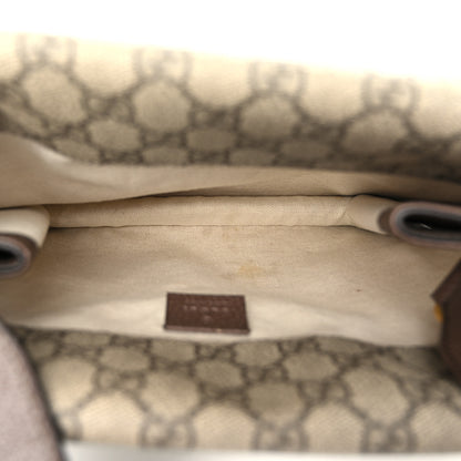 Gucci GG Supreme Monogram Web Neo Vintage Double Flap Messenger Bag Beige New Acero 5 of 12