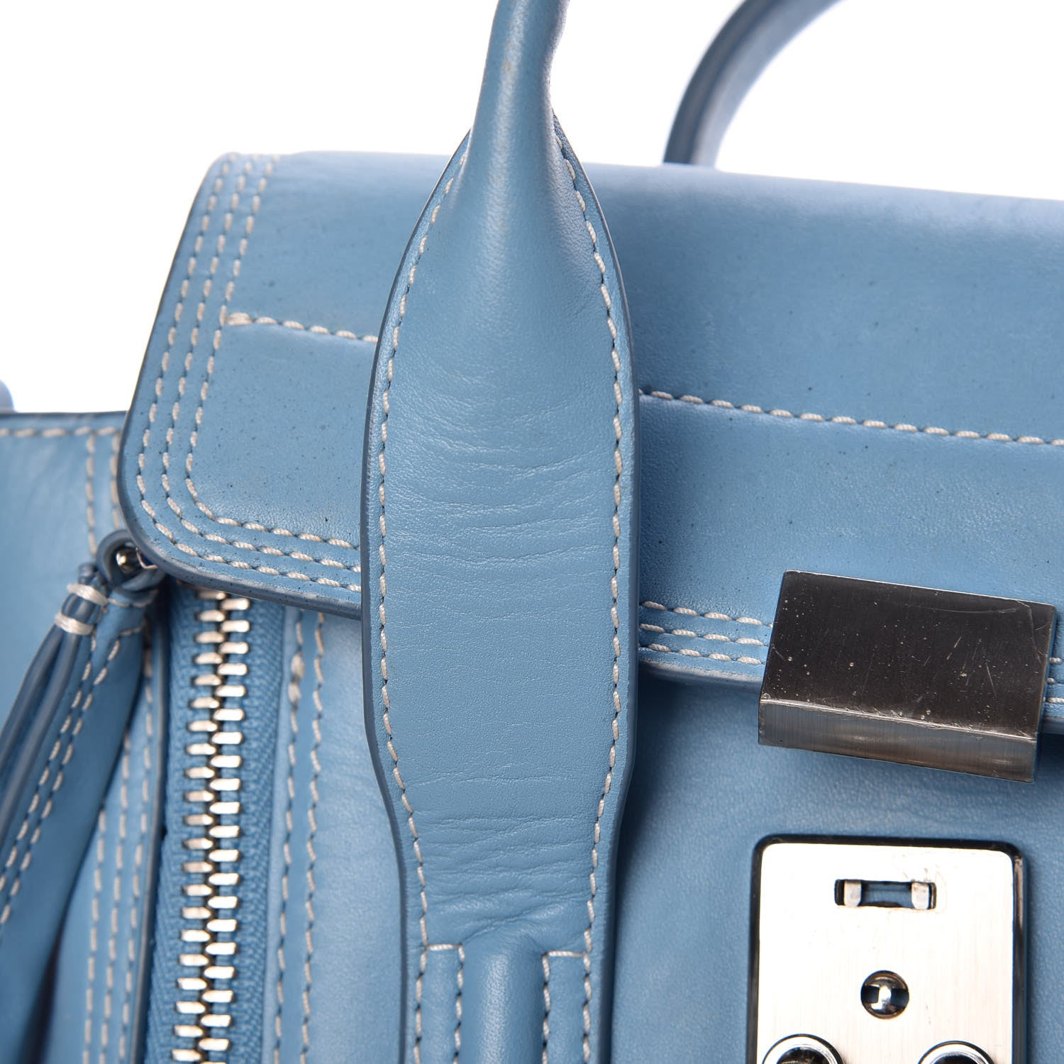 3.1 Phillip Lim 3.1 Smooth Calfskin Mini Pashli Satchel Powder Blue 12 of 21