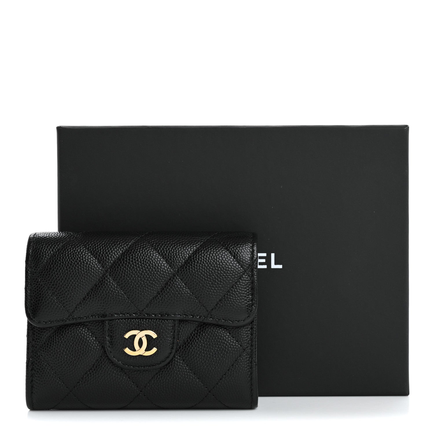 Chanel Caviar Quilted Flap Card Holder Wallet Black 12 of 12