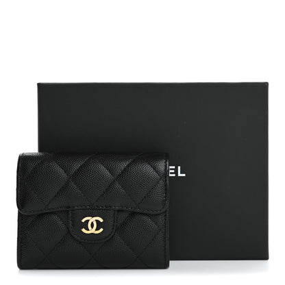 Chanel Caviar Quilted Flap Card Holder Wallet Black 12 of 12