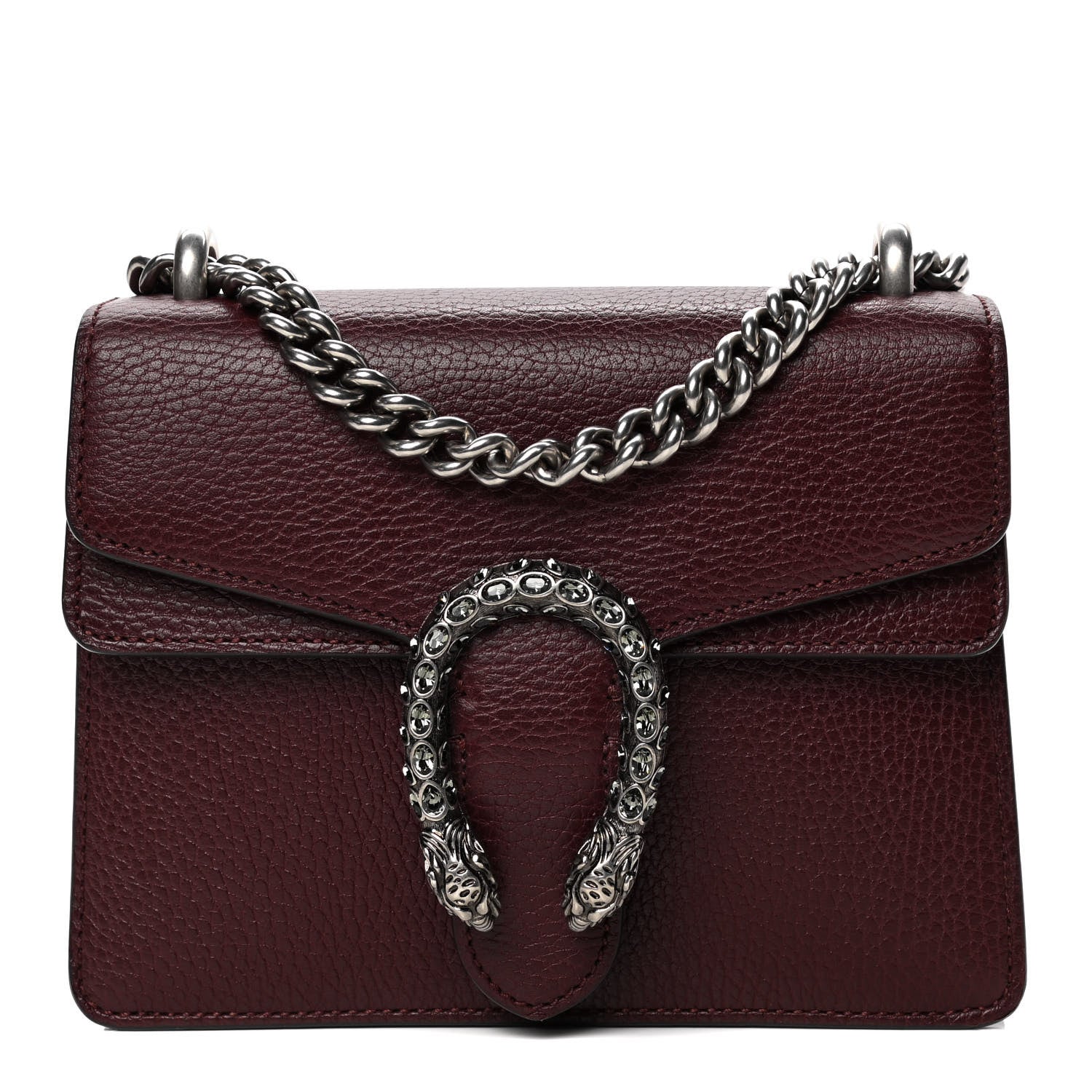 Gucci Dollar Calfskin Crystal Mini Dionysus Shoulder Bag Vintage Bordeaux 1 of 5