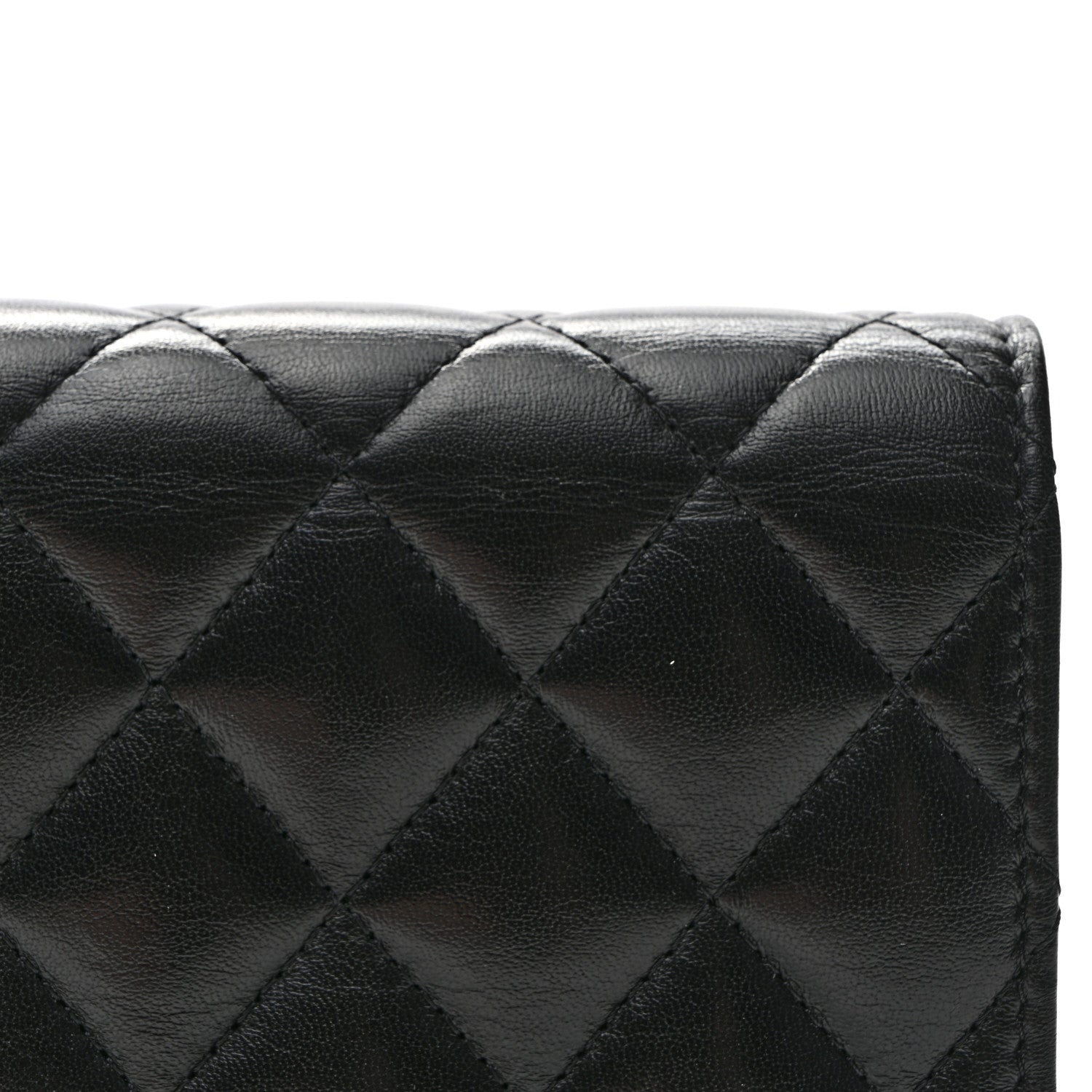 Chanel Lambskin Quilted Enamel Logo Clutch on Chain WOC Black 12 of 12