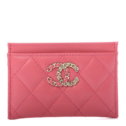 Chanel Caviar Quilted French New Wave Card Holder Rose 1 of 9