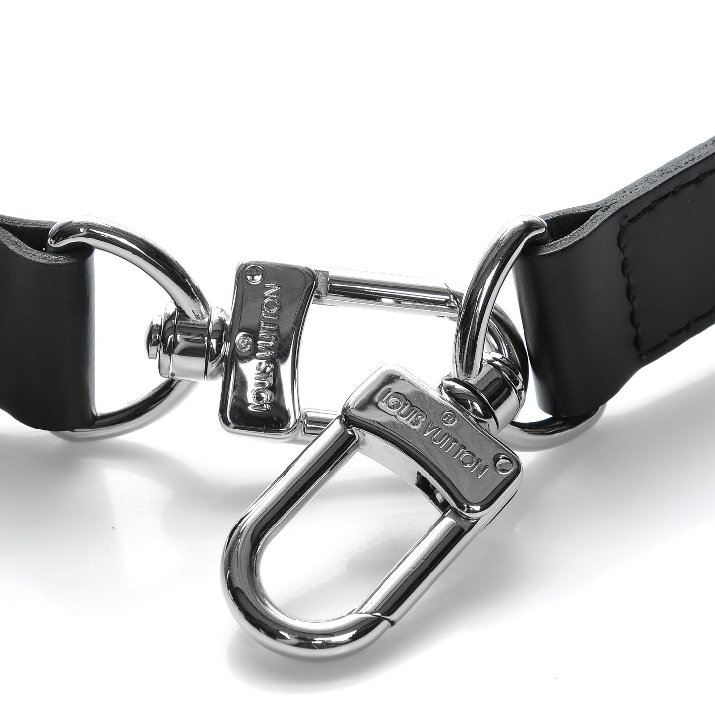 Calfskin Adjustable Keepall Bandouliere Shoulder Strap Black