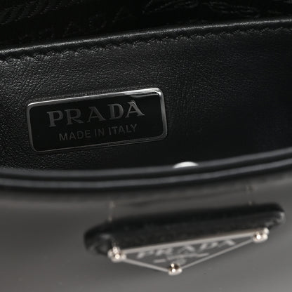 Prada Spazzolato Cleo Shoulder Bag Black 6 of 10