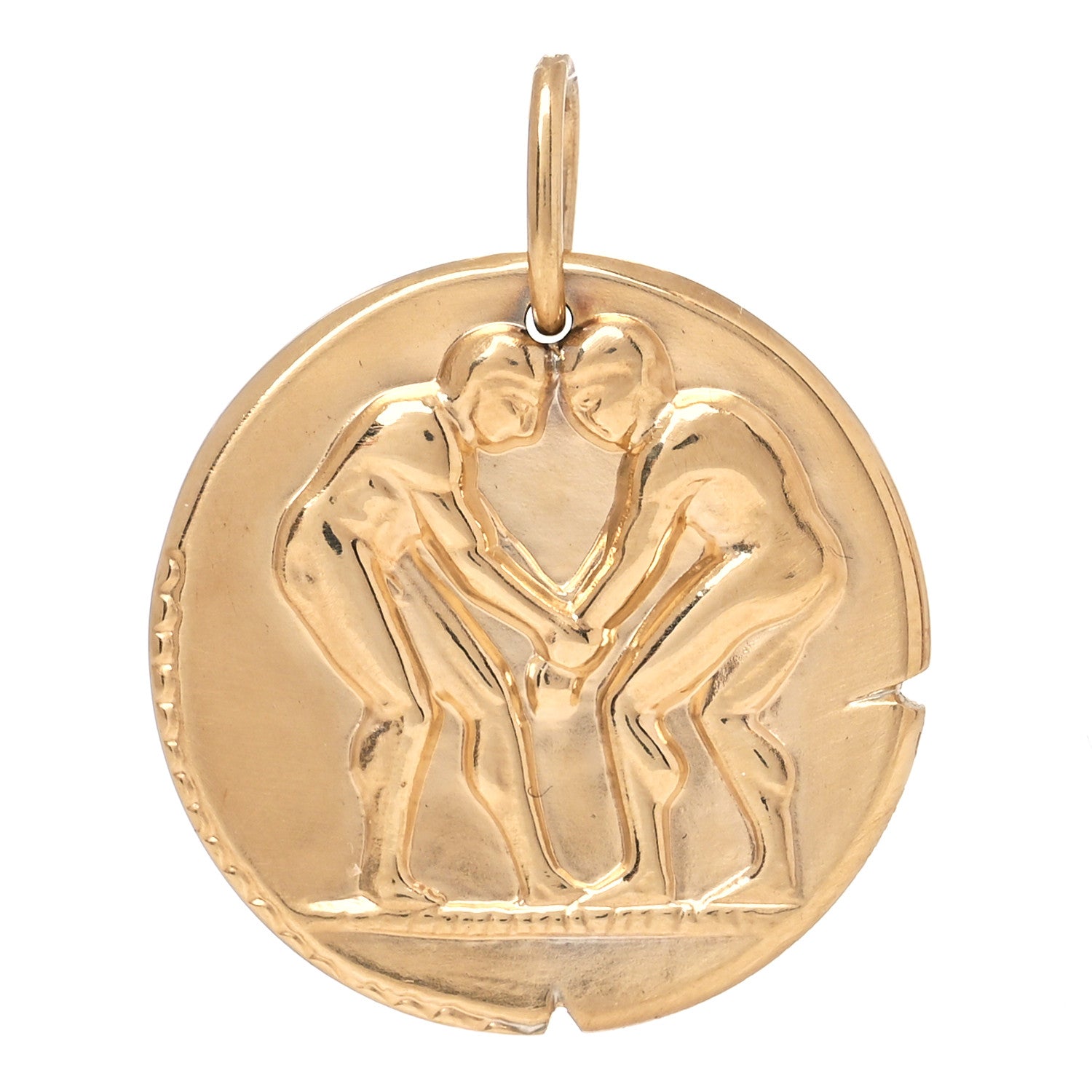 Van Cleef & Arpels 18K Yellow Gold Zodiac Gemini Pendant 1 of 5