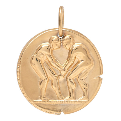 Van Cleef & Arpels 18K Yellow Gold Zodiac Gemini Pendant 1 of 5
