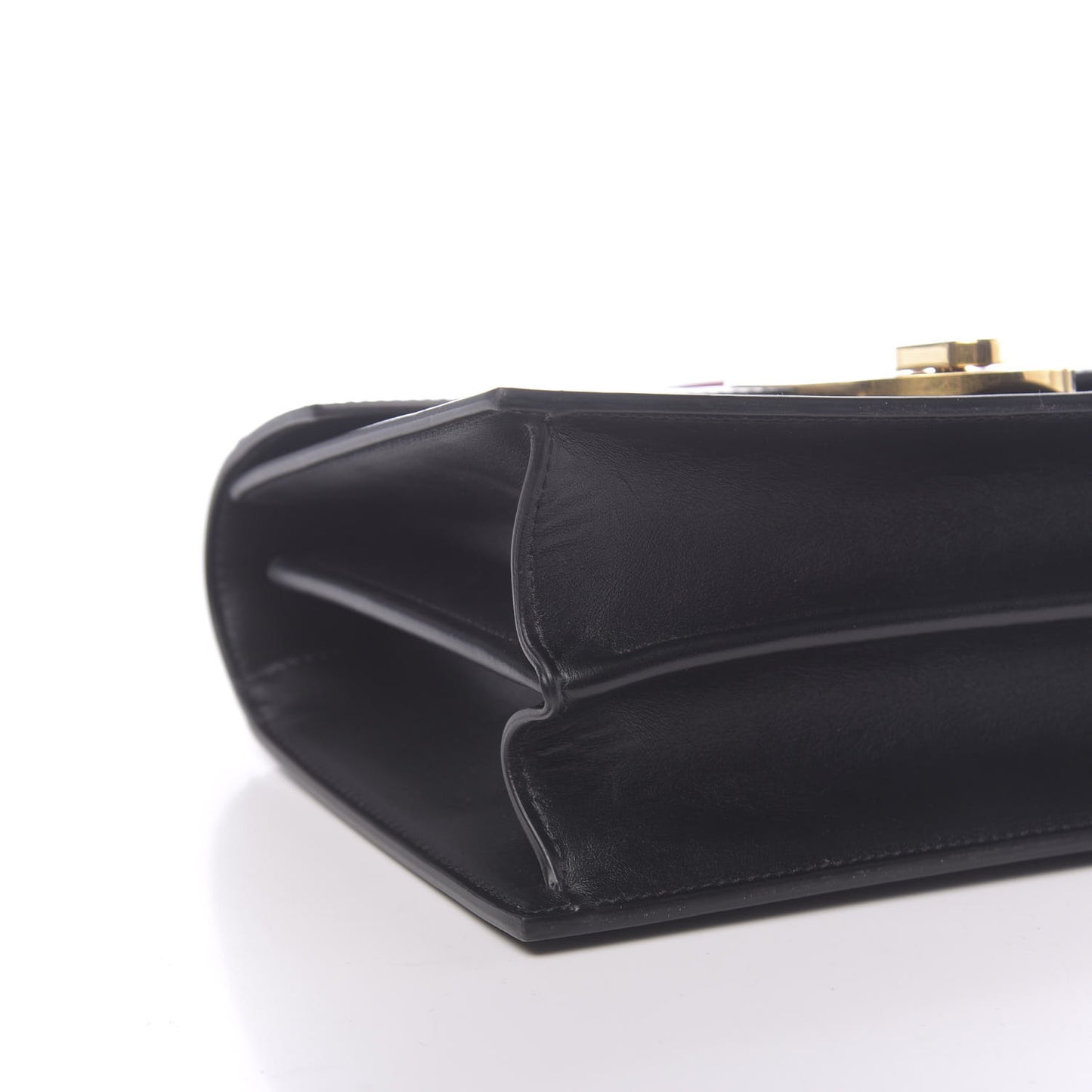 Calfskin Large Elisa Shoulder Bag Black