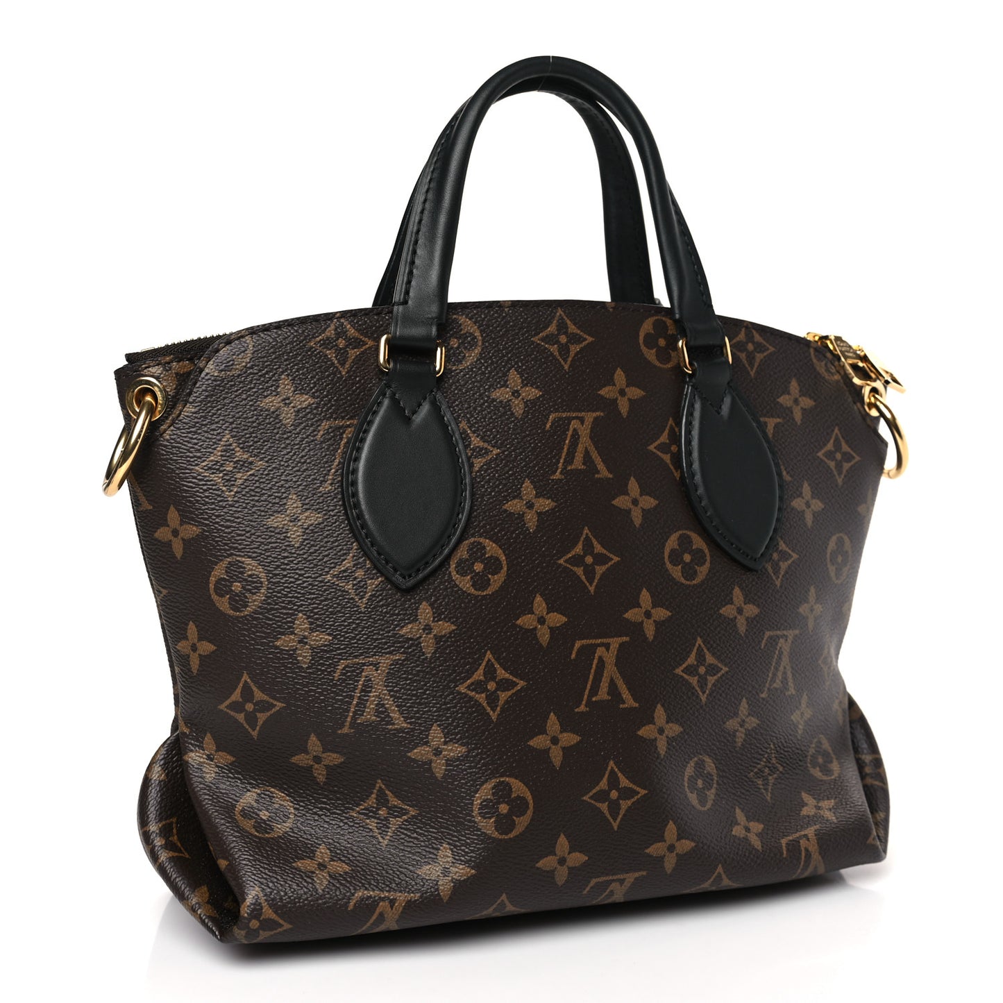 Monogram Flower Zipped Tote PM Black
