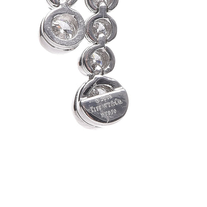 Tiffany Platinum Diamond Jazz Double Drop Earrings 3 of 6