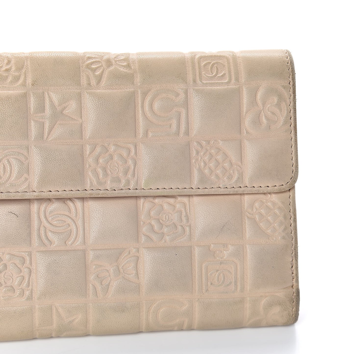 Lambskin Precious Symbols Wallet Beige