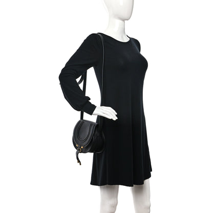 Chloe Grained Calfskin Small Marcie Saddle Bag Black 3 of 8