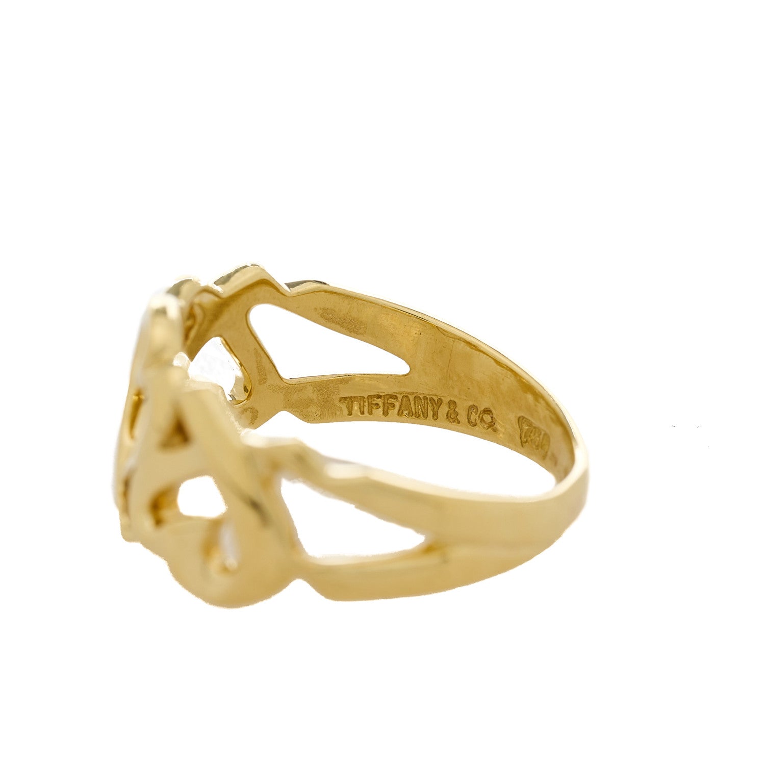 Tiffany 18K Yellow Gold Paloma Picasso Loving Heart Ring 49 5 4 of 5