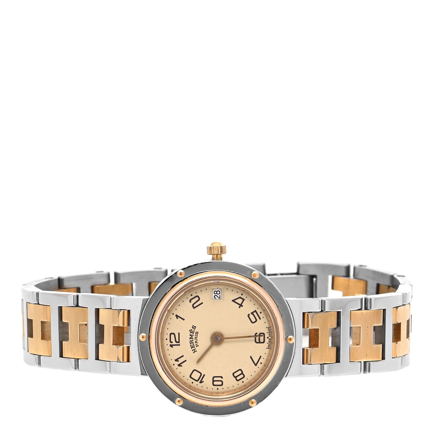 Stainless Steel 24mm Clipper Quartz Watch Gold
