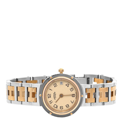 Hermes Stainless Steel 24mm Clipper Quartz Watch Gold 2 of 4
