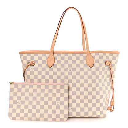 Louis Vuitton Damier Azur Neo Neverfull MM Rose Ballerine 3 of 10