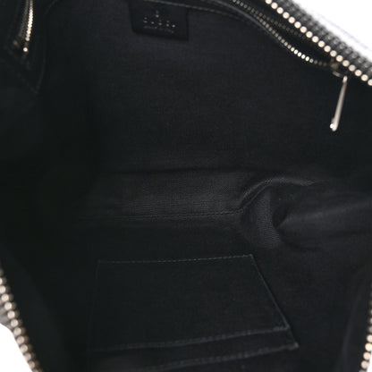 Gucci Soft GG Supreme Monogram Appia Calfskin Web East West Messenger Bag Black Grey 5 of 12