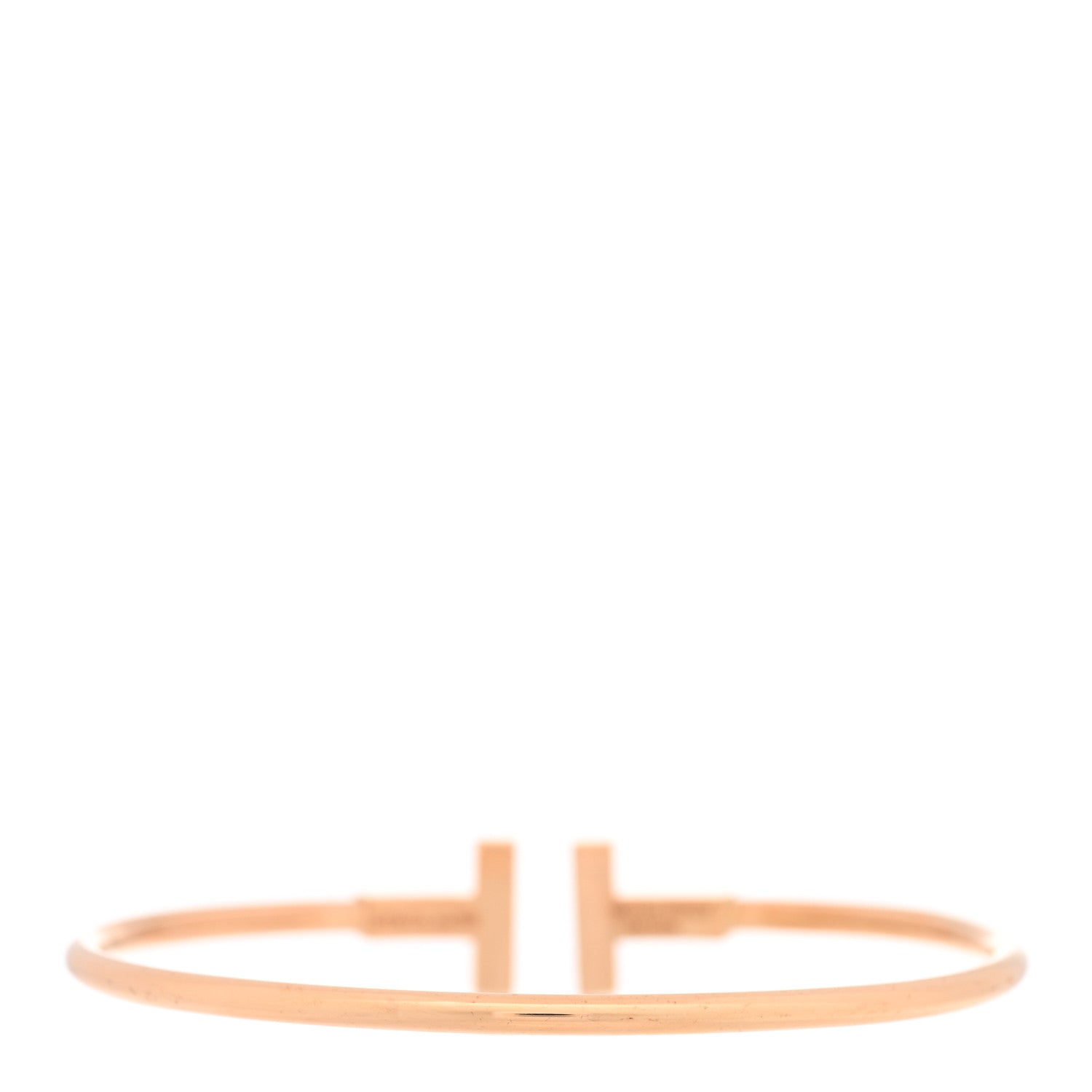 Tiffany 18K Rose Gold Diamond Mother of Pearl T Wire Bracelet 2 of 4