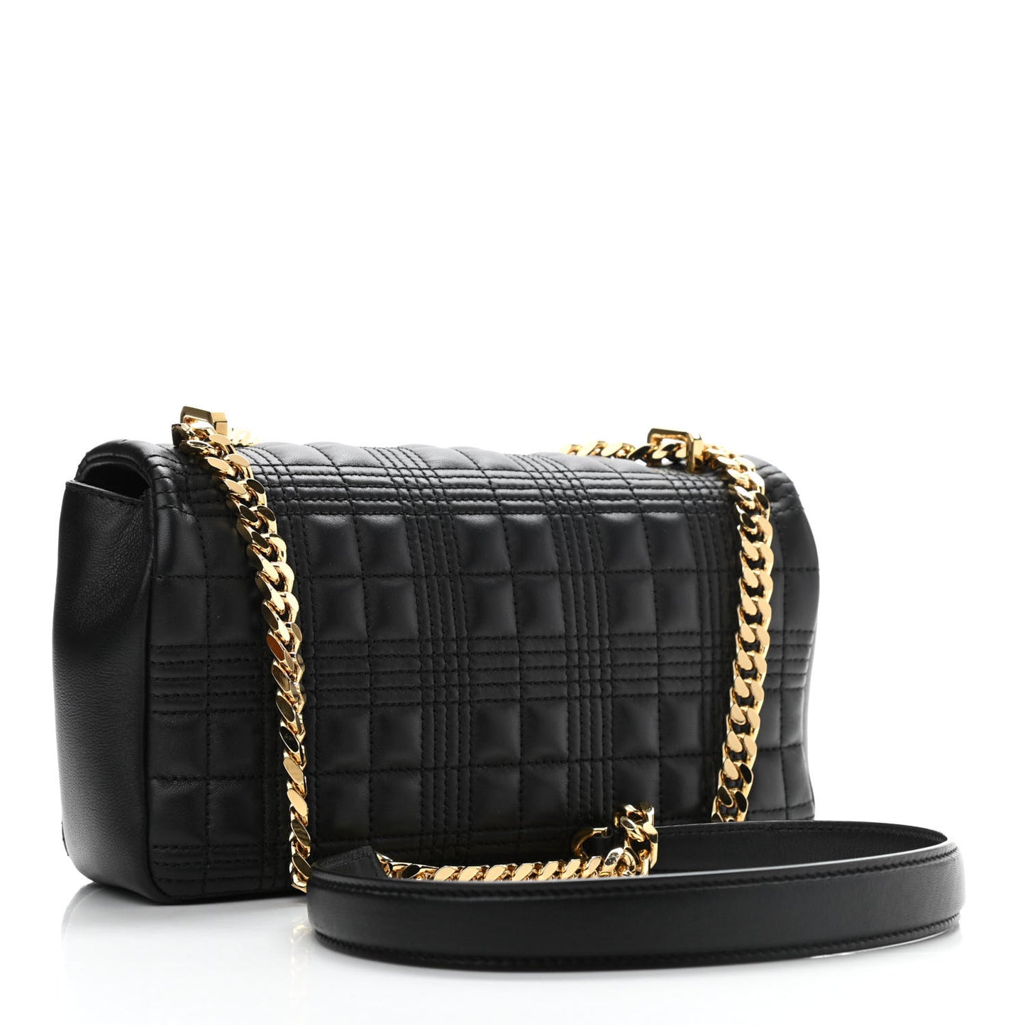 Lambskin Quilted Small Lola Bag Black