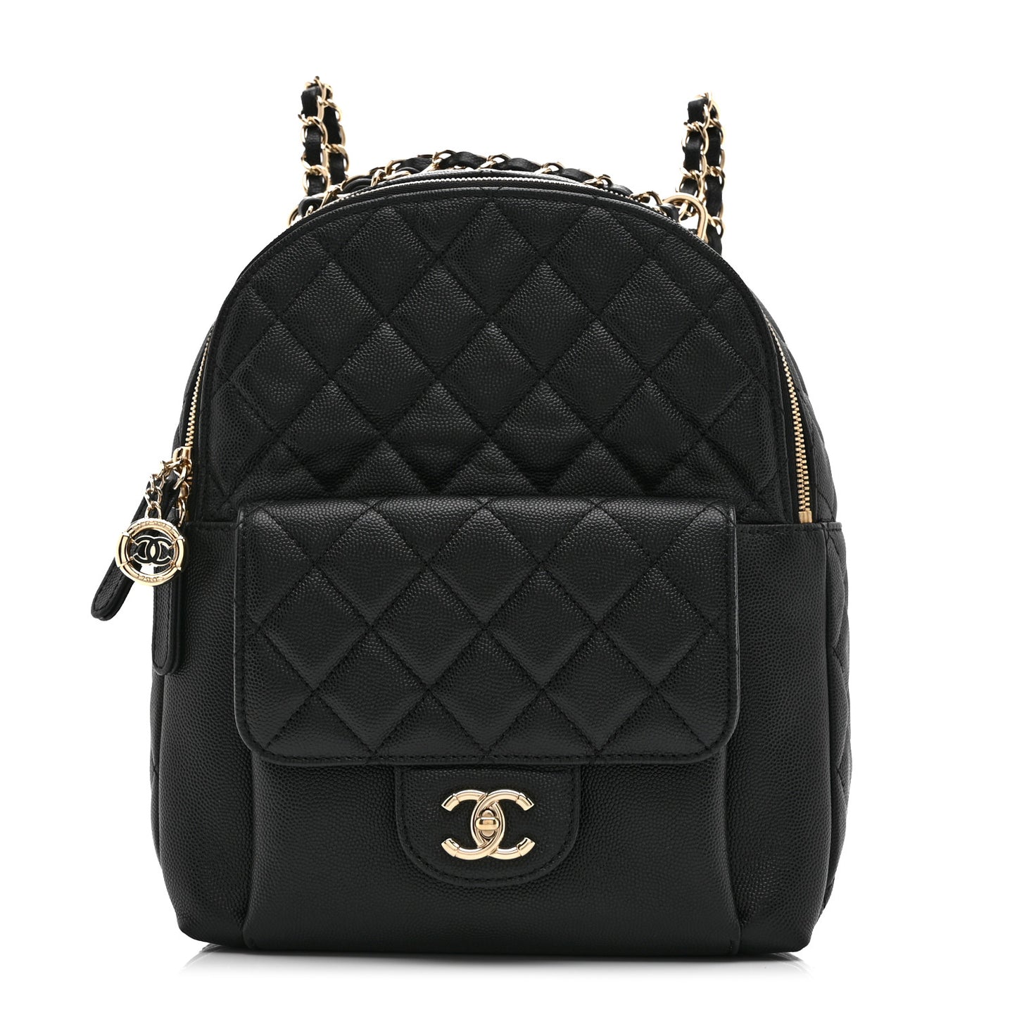 Caviar Quilted Large CC Day Backpack Black
