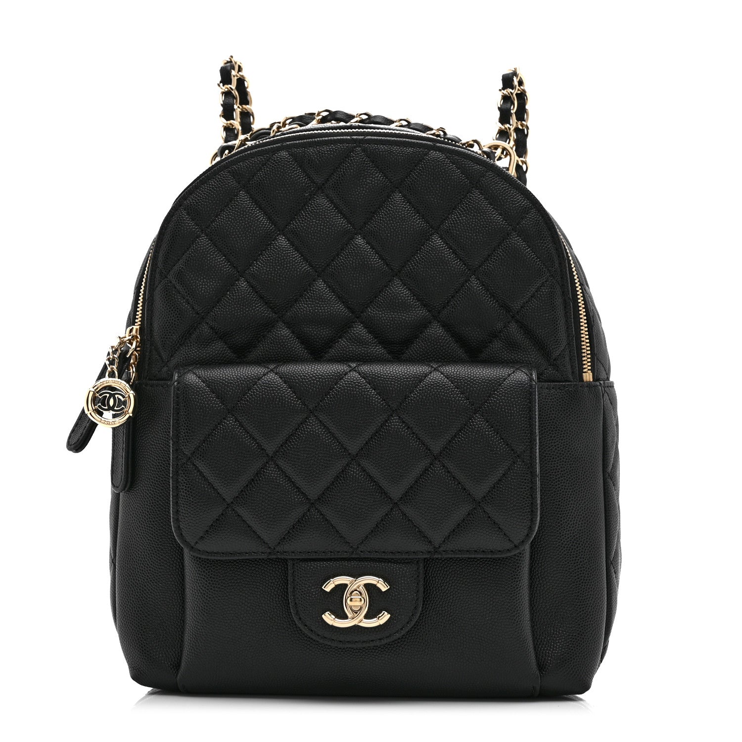 Chanel Caviar Quilted Large CC Day Backpack Black 1 of 10
