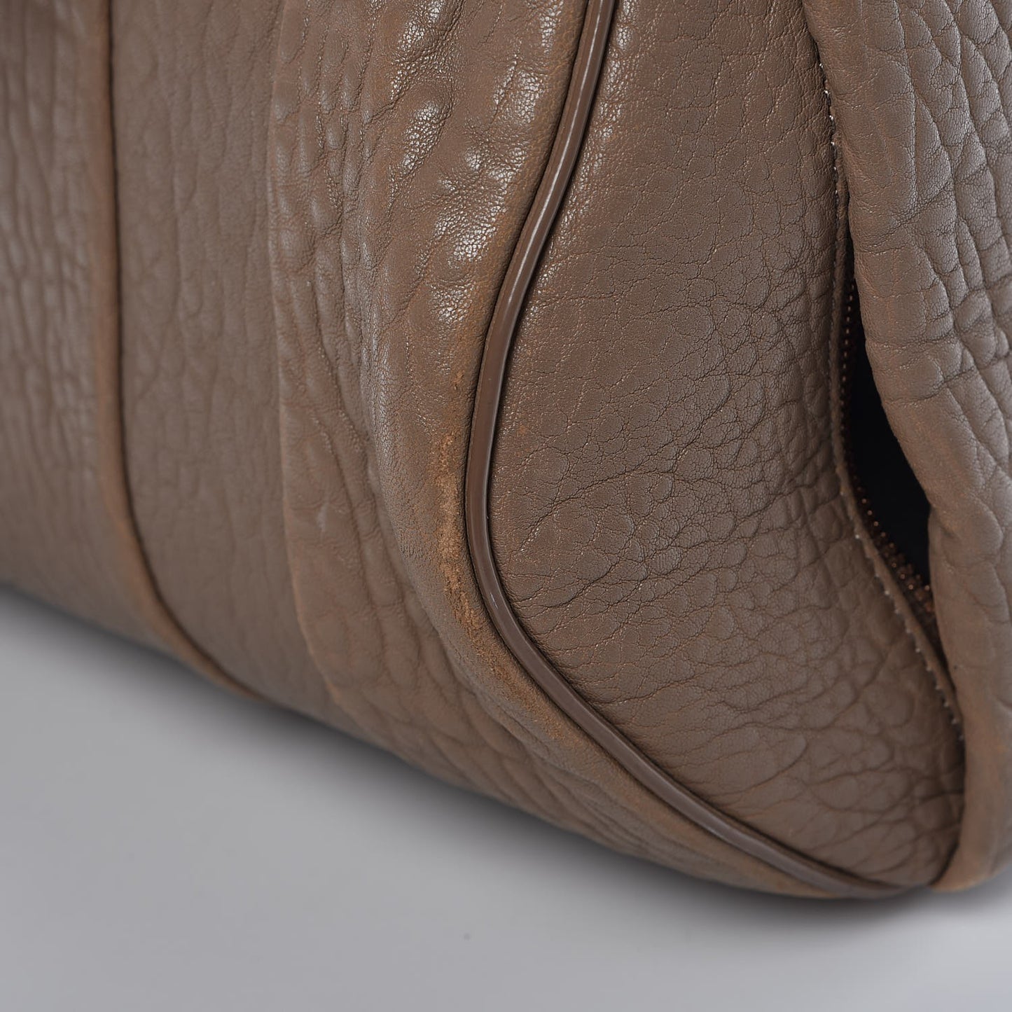 Pebbled Lambskin Rocco Latte Rose Gold Hardware