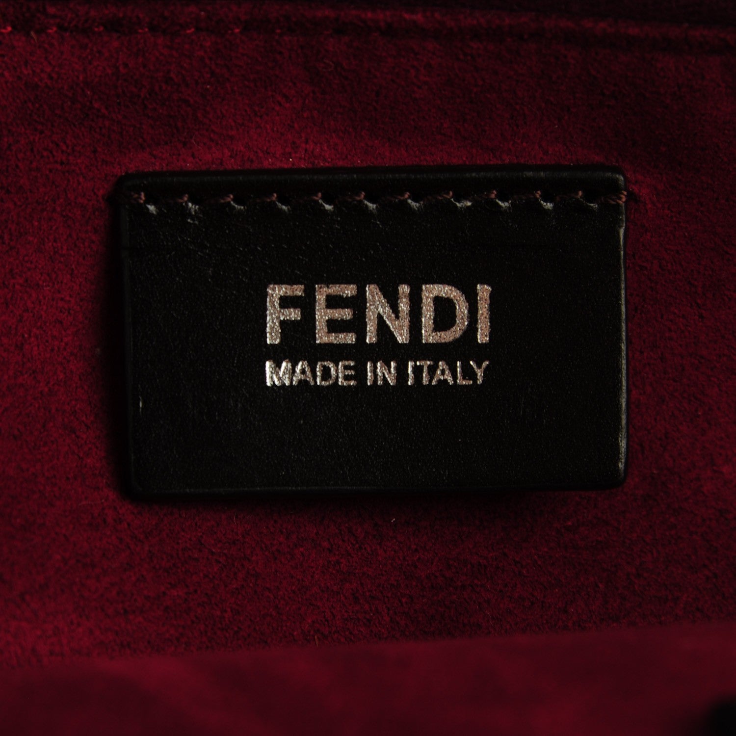 Fendi Vitello Elite Medium 2Jours Tote Black Bordeaux 6 of 10