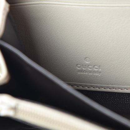 Gucci Monogram Margaux Calfskin Sukey Zip Around Wallet Beige Ebony Mystic White 6 of 8