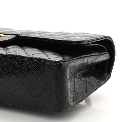 Chanel Caviar Quilted Medium Double Flap Black 10 of 11