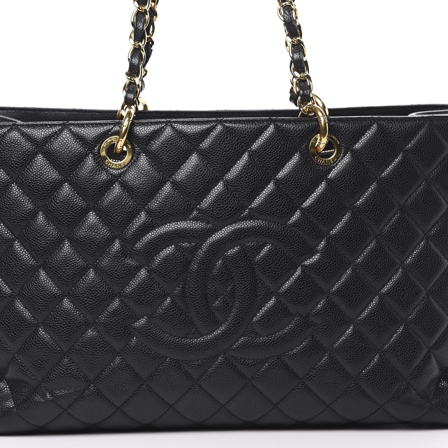 Chanel Caviar Quilted XL Grand Shopping Tote GST Black 7 of 12