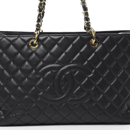 Chanel Caviar Quilted XL Grand Shopping Tote GST Black 7 of 12