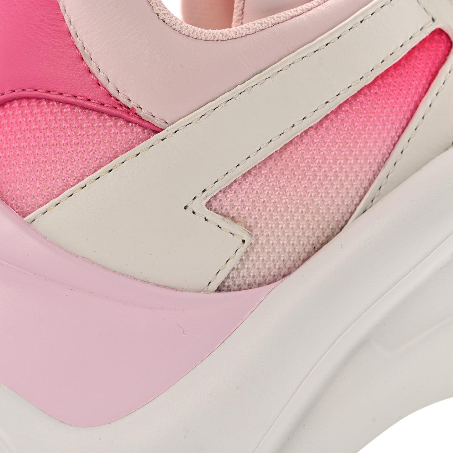 Calfskin Technical Nylon LV Archlight Sneakers 37 White Pink