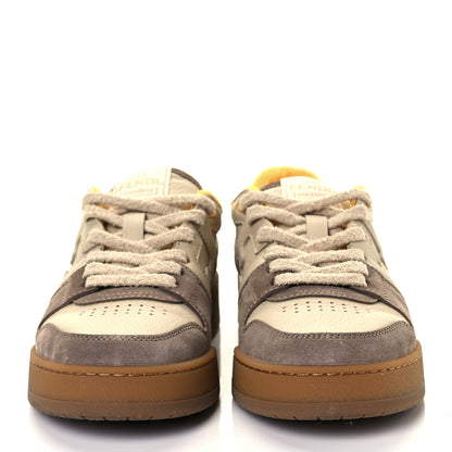 Fendi Calfskin Suede Fendi Match Low Top Sneakers 38 Dodo Straw Yellow 2 of 8