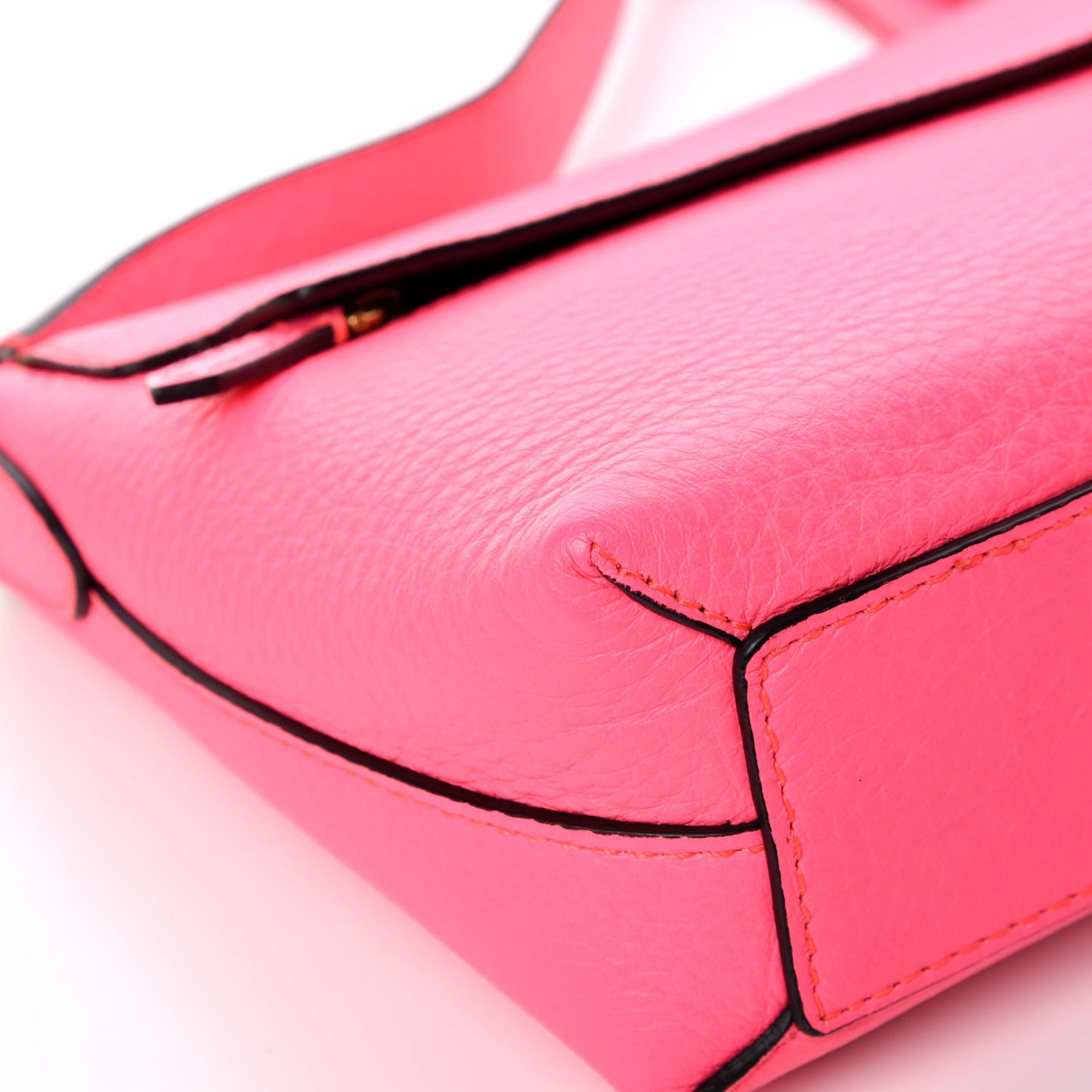 Calfskin Smooth Grain Small Burleigh Crossbody Bag Neon Pink
